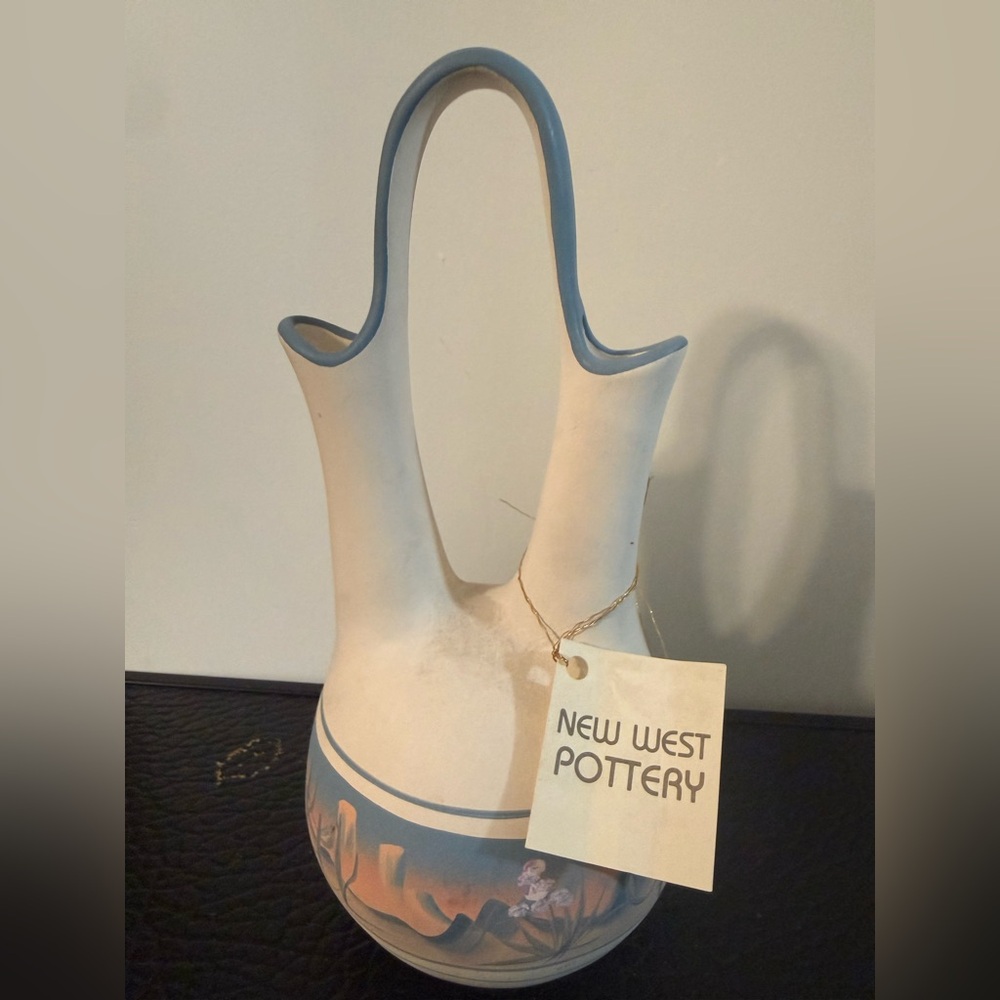 New West Pottery "The Wedding Vase is a unique piece of pottery depicting myth.